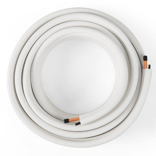 1/4” & 1/2” O.D. Copper Pipes Tubing with 3-Layer Insulation ( 50 Ft )