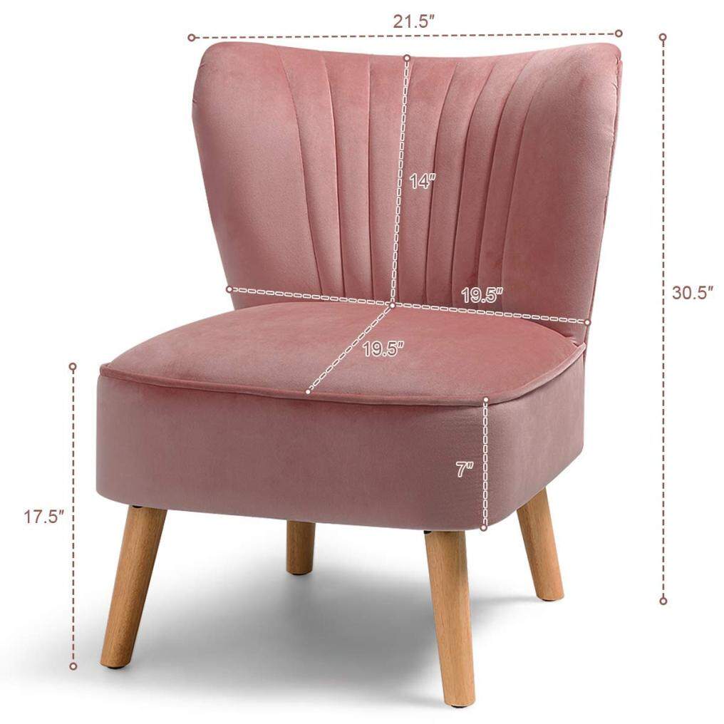 3pcs Velvet Accent Chair with End Table Set for Living Room Bedroom
