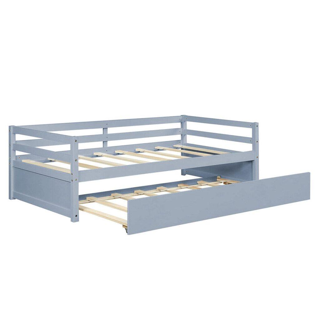 KOMFOTT Twin Size Wooden Daybed with Trundle Bed Set