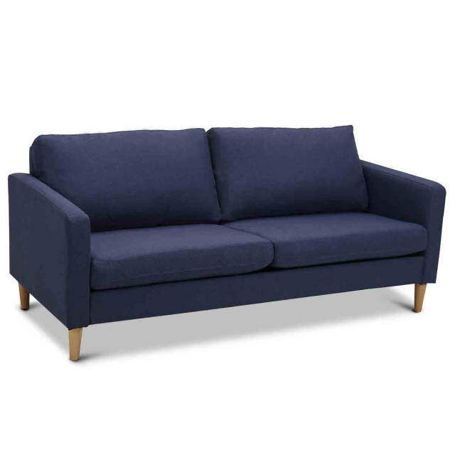 Modern Upholstered Fabric Accent Futon Sofa Bed w/Wood Leg and Armrest