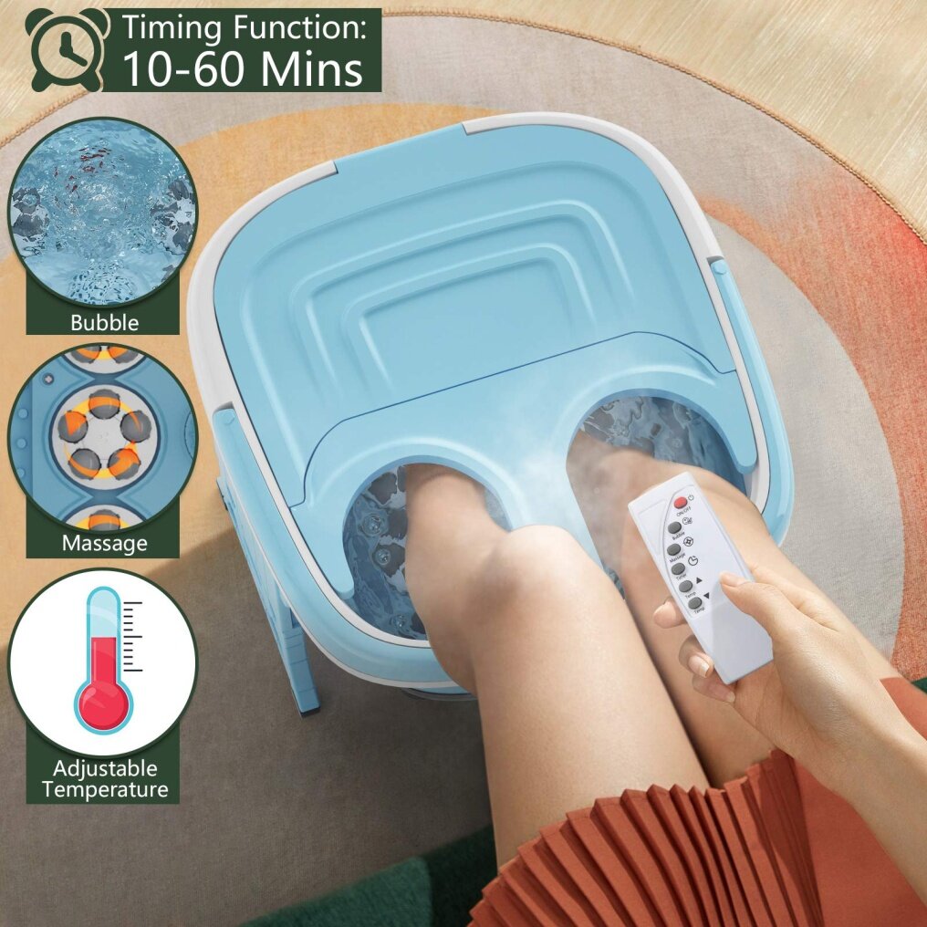 Collapsible 6 in 1 Foot Spa/Bath Massager with Time & Temperature Settings