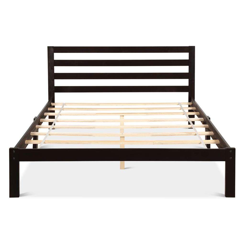 Modern Wood Platform Bed Frame w/ Headboard