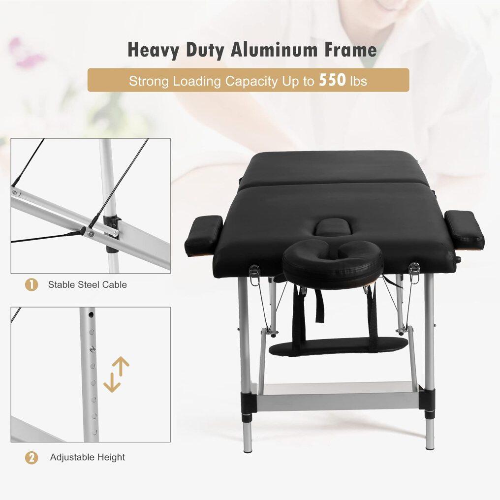 84" Massage Table Professional Portable Massage Bed