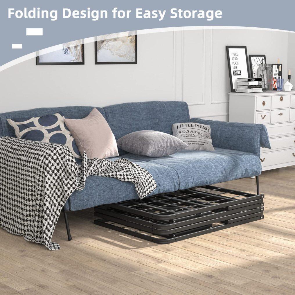 Platform Bed Frame, 14 Inch Foldable Metal Mattress Foundation