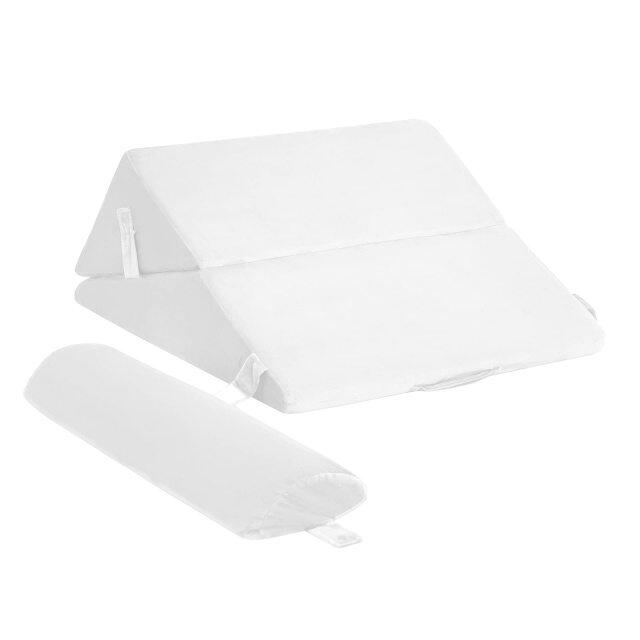 Bed Wedge Pillow with Adjustable Back Support Detachable Headrest