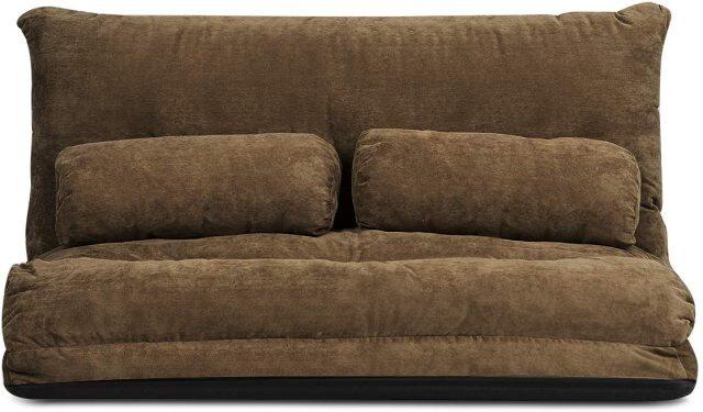Multi-Functional 6-Position Foldable Lazy Floor Sofa with 2 Pillows