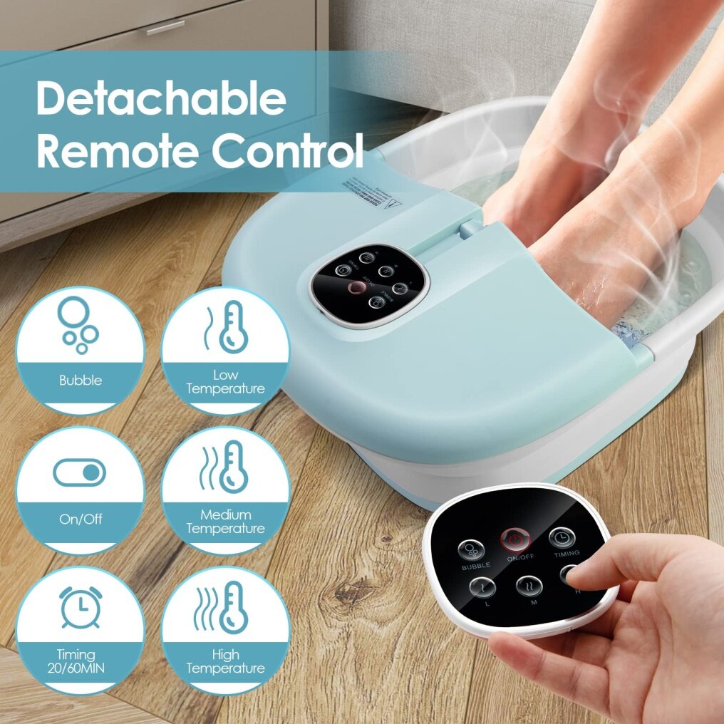 Foot Bath Spa w/Heat and Massage | Collapsible Foot Spa Tub