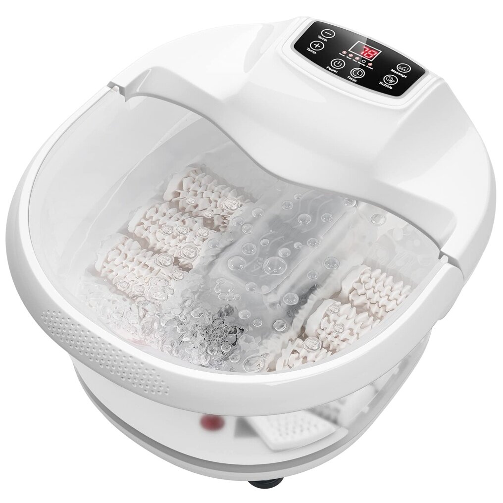 Home Foot Spa Tub with Heat Bubbles & Adjustable Temperature & Time for Feet Relief