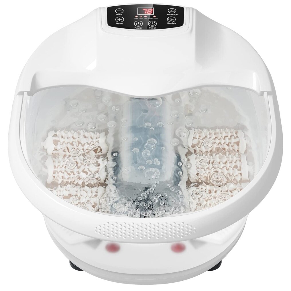 Home Foot Spa Tub with Heat Bubbles & Adjustable Temperature & Time for Feet Relief