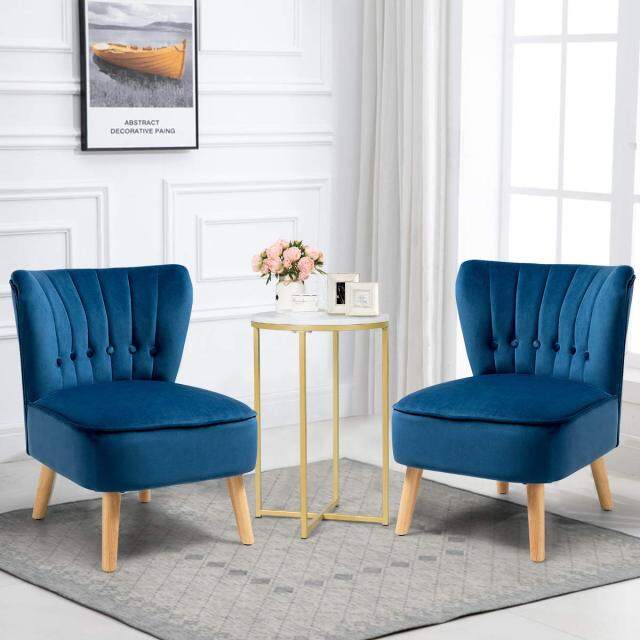 Modern Velvet Accent Chair | Small Upholstered Leisure Sofa Chair