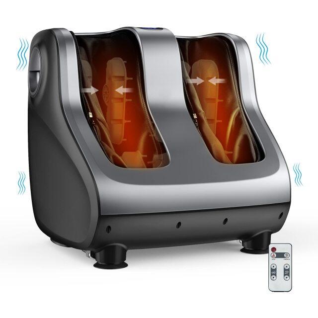 Shiatsu Foot and Calf Massager w/ Adjustable Tilt Base, Kneading, Heat