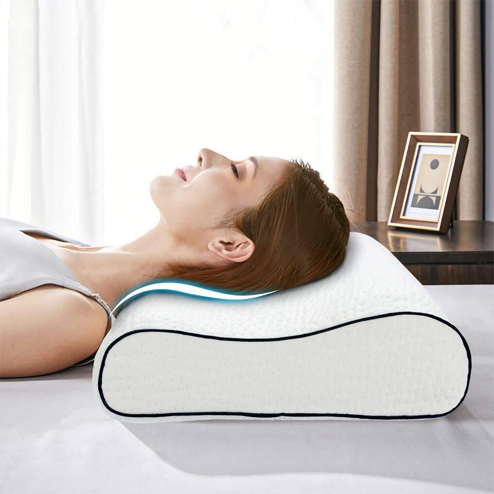 Memory Foam Pillow, Ergonomic Cervical Support Sleeping Pillow for Neck & Shoulder Relieve