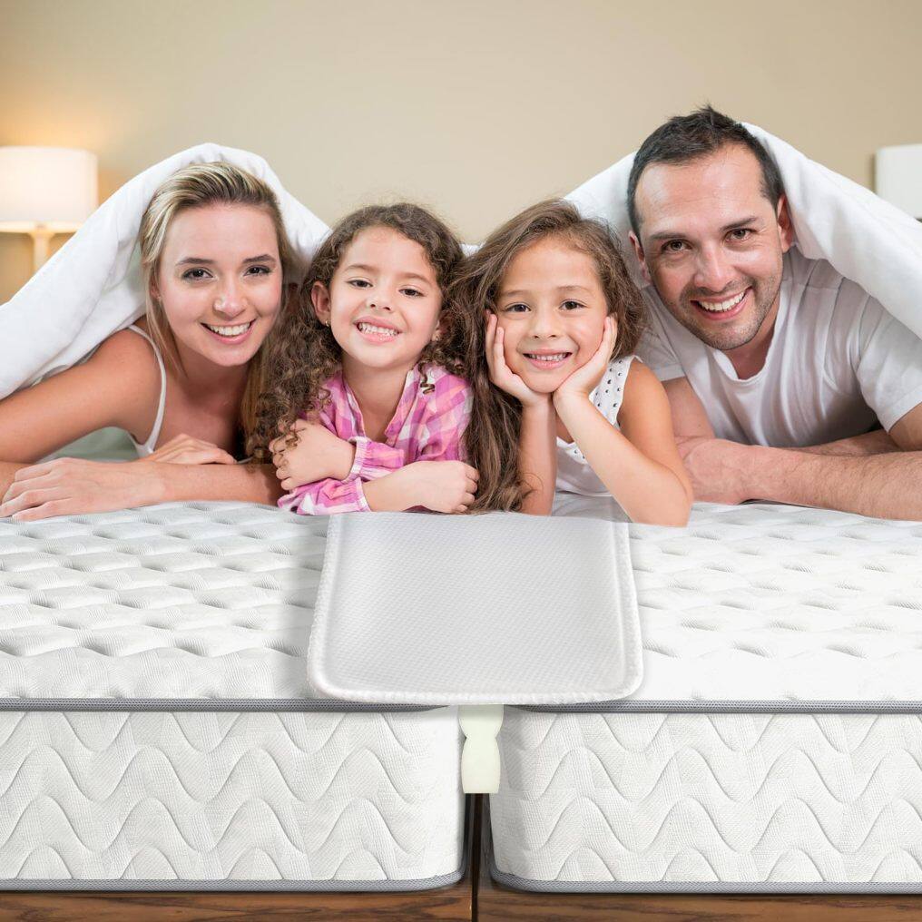 KOMFOTT 75” X 9” Bed Bridge, Twin to King Converter Kit, Adjustable Bed Mattress Connector with Strap