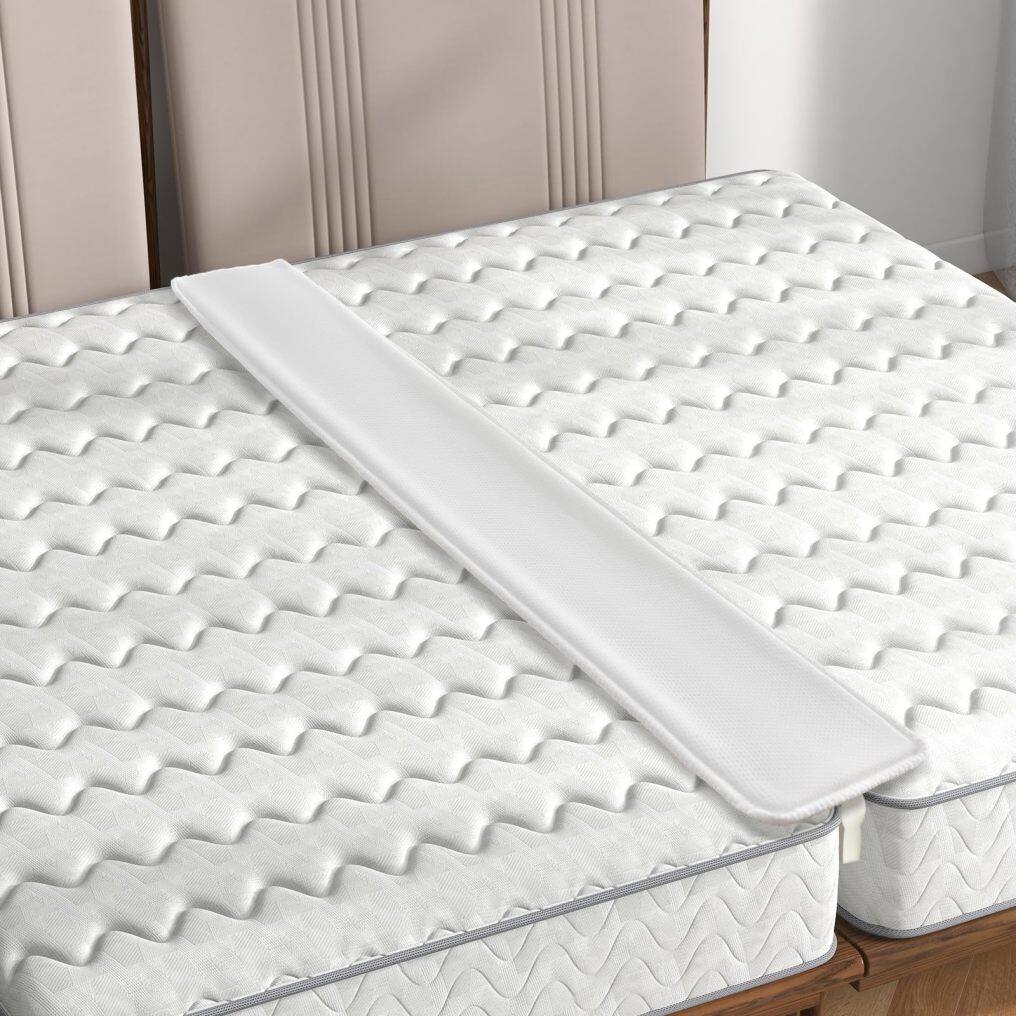 KOMFOTT 75” X 9” Bed Bridge, Twin to King Converter Kit, Adjustable Bed Mattress Connector with Strap
