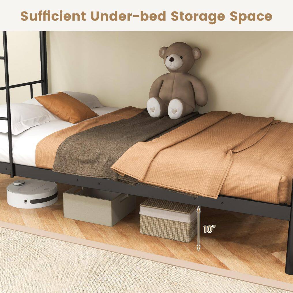 KOMFOTT Metal Twin Over Twin Bunk Bed