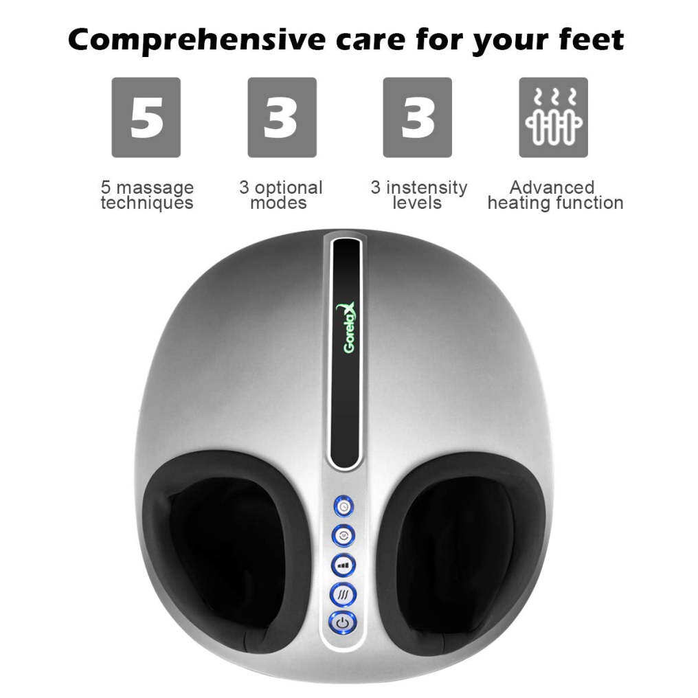 Shiatsu Foot Massager Machine with Deep-Kneading Air Compression & Heat