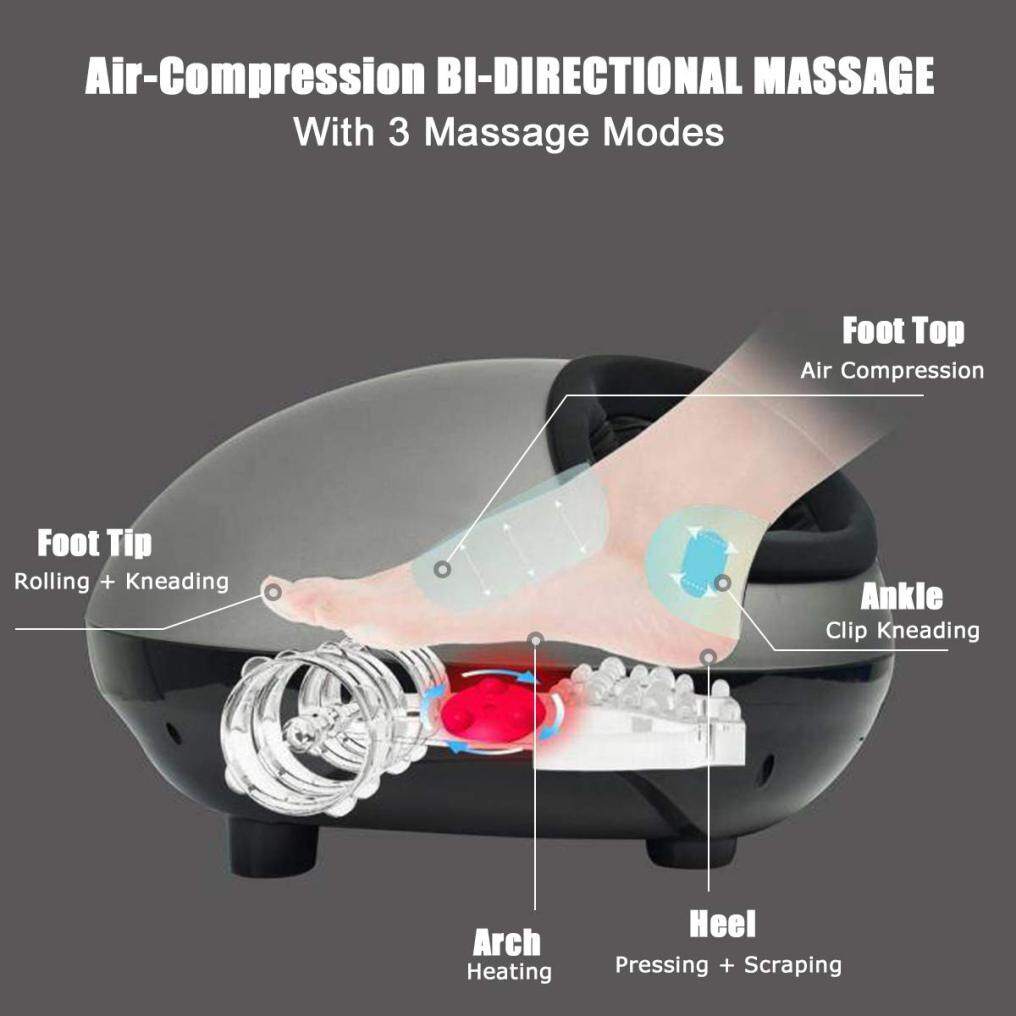 Shiatsu Foot Massager Machine with Deep-Kneading Air Compression & Heat