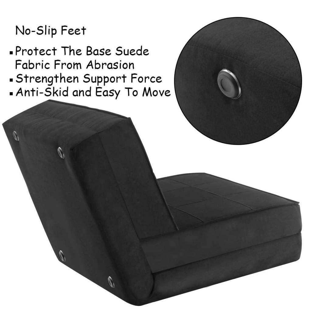 5-Position Adjustable Triple Fold Down Floor Sofa Bed