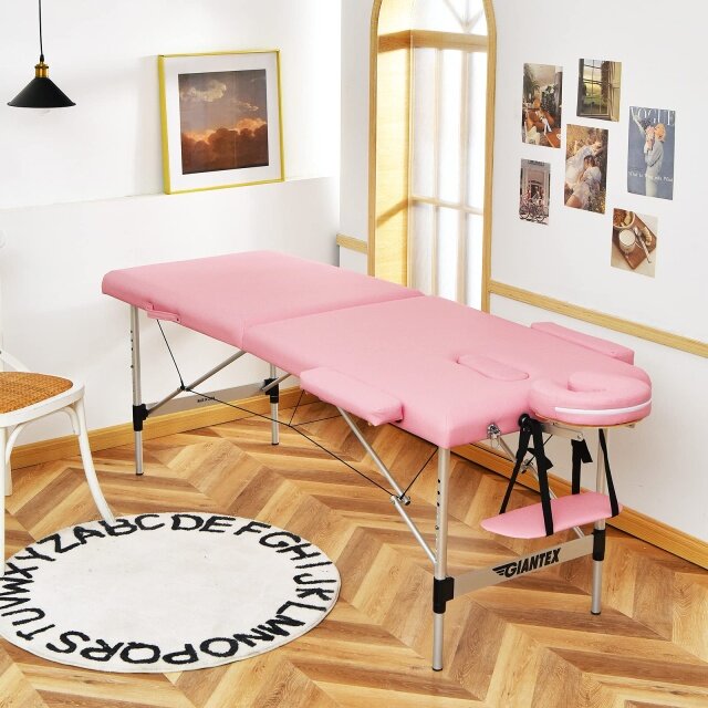 84inch Portable Folding Massage Bed Aluminium Frame & Height Adjustable