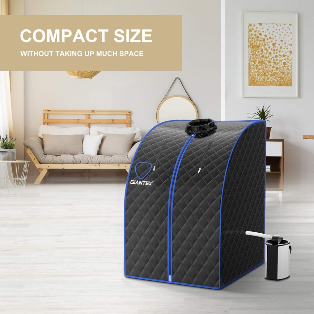 Portable 3L Personal Therapeutic Sauna Temperature & Timer Adjustable W/Chair
