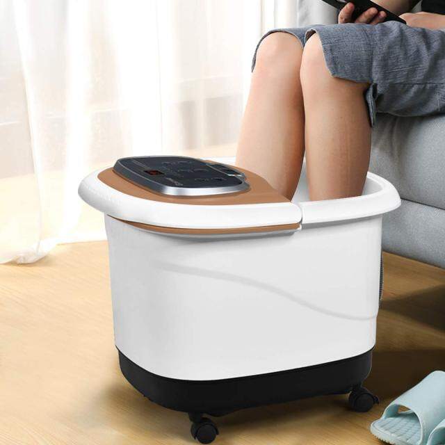 Foot Spa Bath Massager w/Heat and Motorized Shiatsu Massage Balls & 2 Maize Rollers