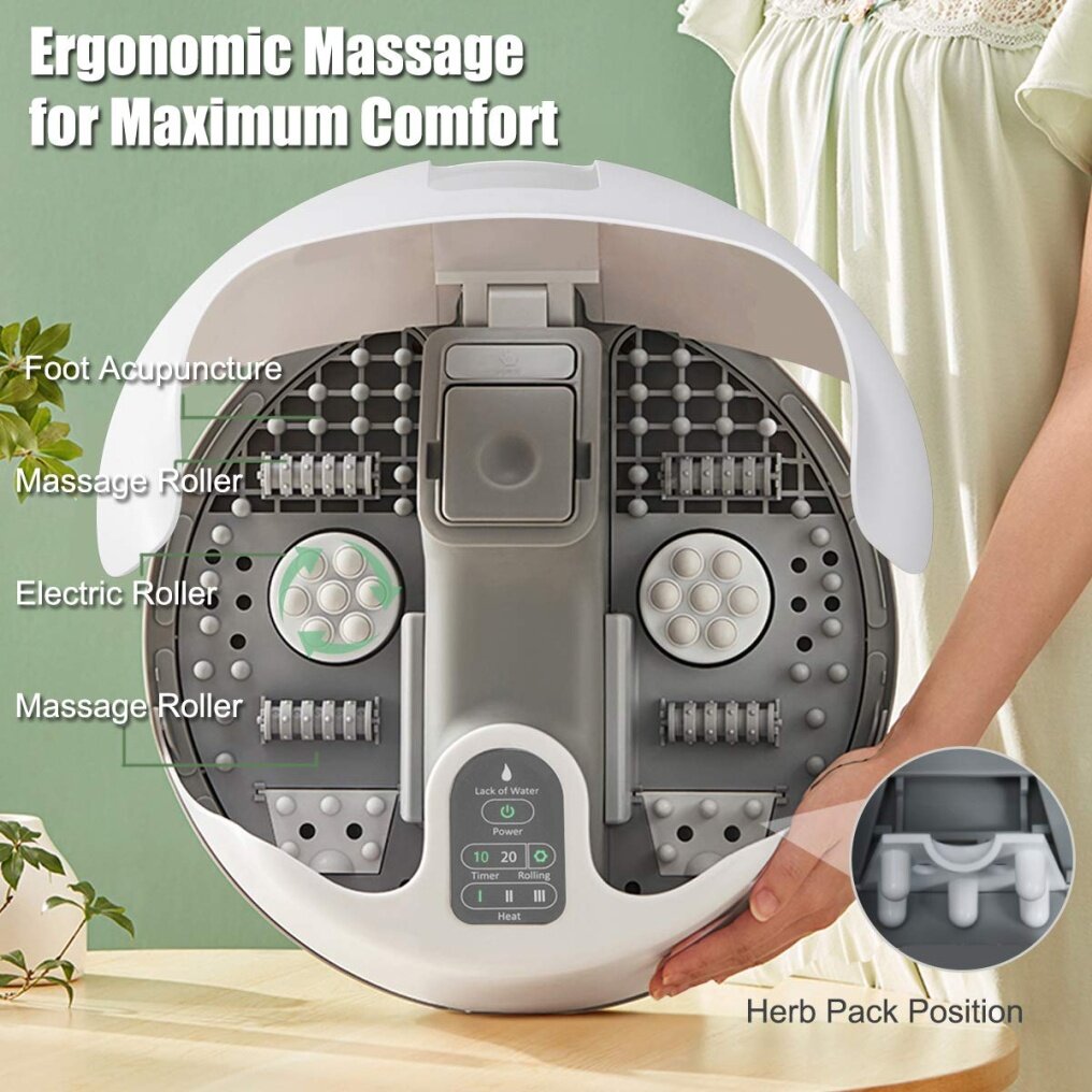 Steam Foot Sauna Massage Machine w/Pedicure Massage Rollers