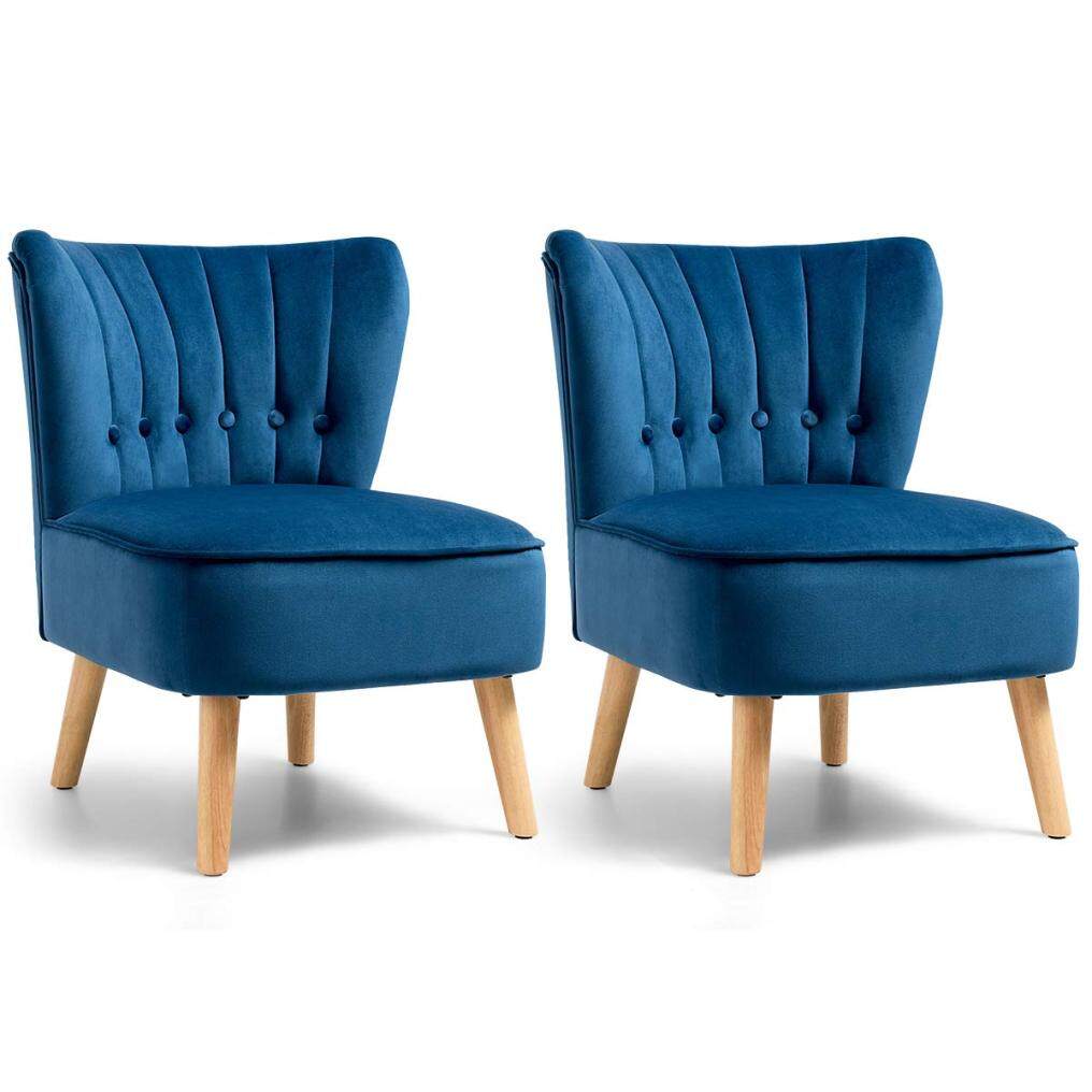 Modern Velvet Accent Chair | Small Upholstered Leisure Sofa Chair