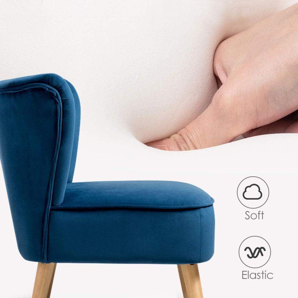 Modern Velvet Accent Chair | Small Upholstered Leisure Sofa Chair