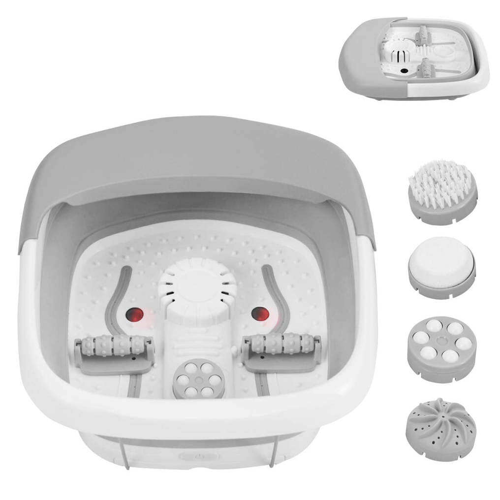 Foldable Foot Soaking Tub with Rollers Pumice Stone Scrub Brush