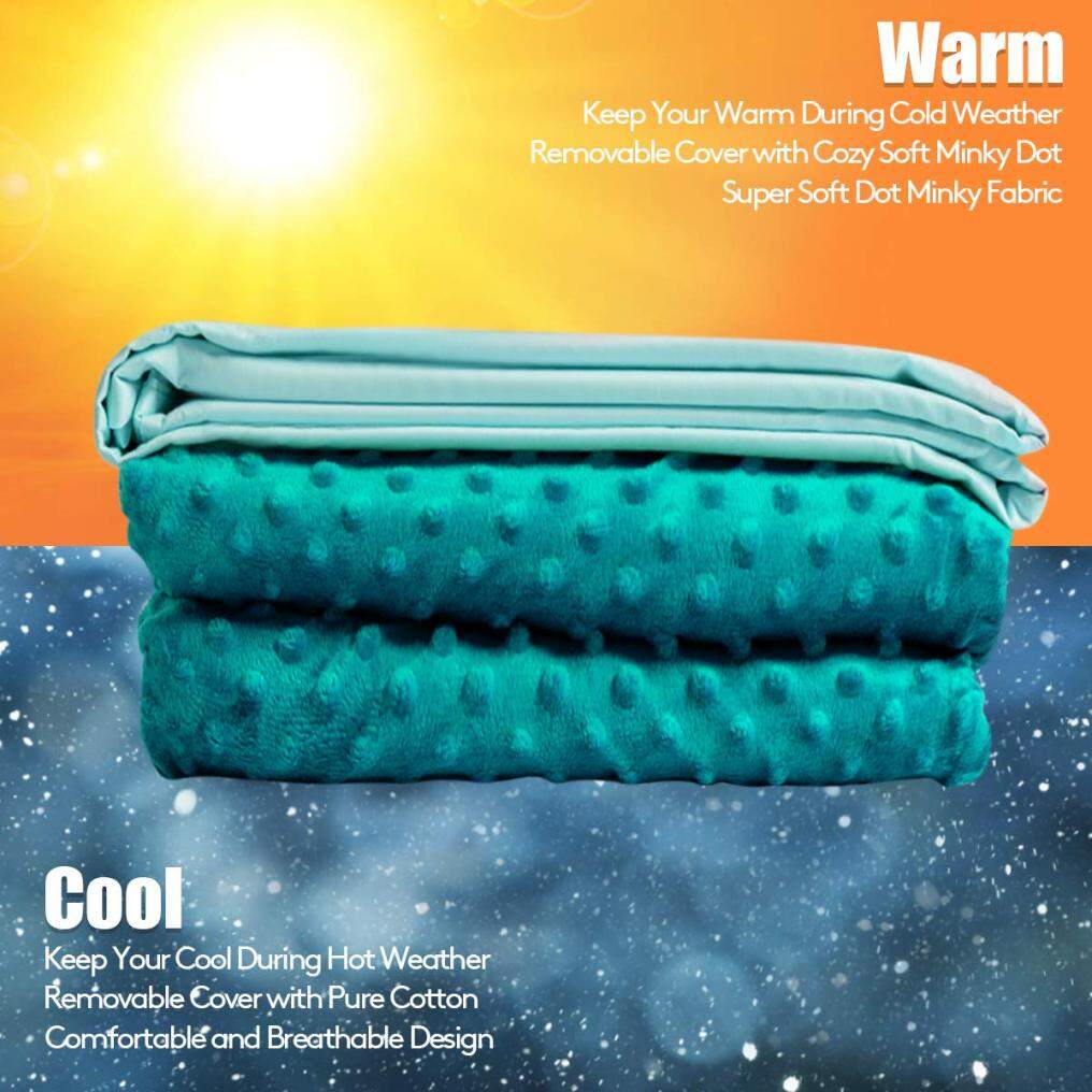 Weighted Blanket with Duvet Covers, Hot and Cold Duvet Cover Set