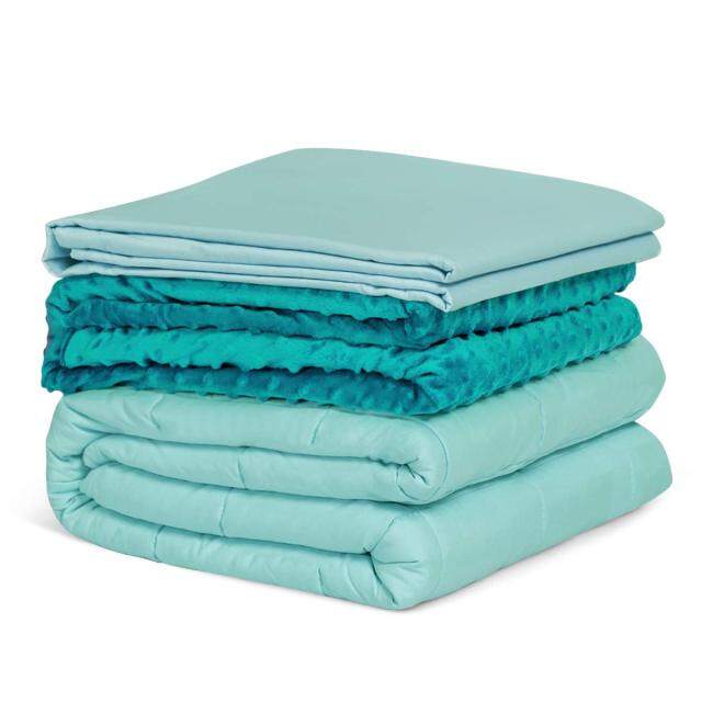 Weighted Blanket with Duvet Covers, Hot and Cold Duvet Cover Set