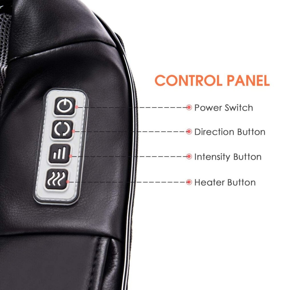 Komfott Shiatsu Neck Back Massager with Heat, Electric 3D Kneading Massage Pillow for Neck
