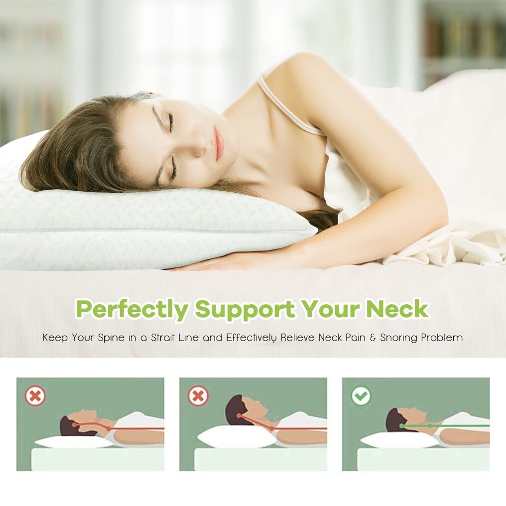 2 Pack Shredded Memory Foam Pillows