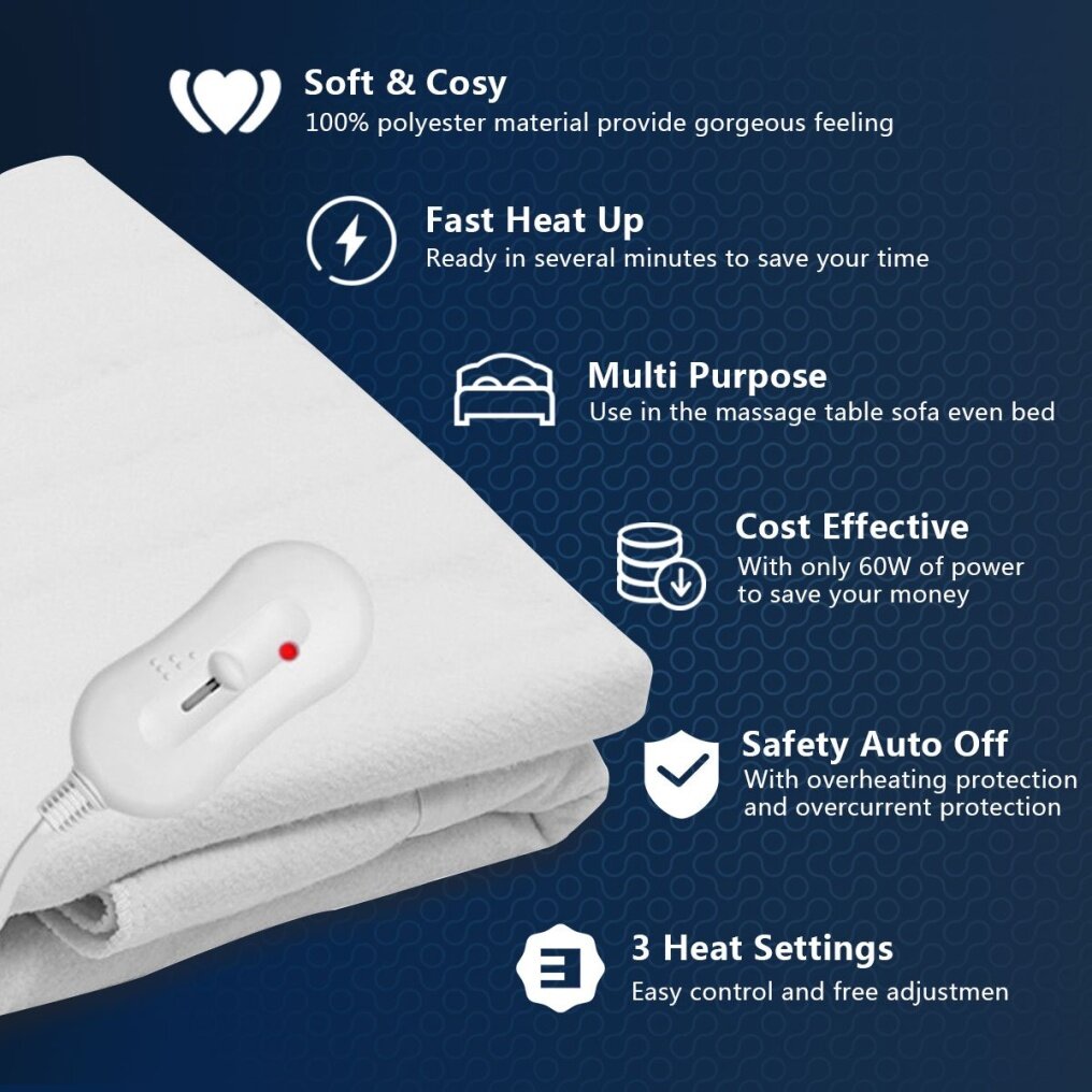Spa Table Heating Pad with Three Heat Settings