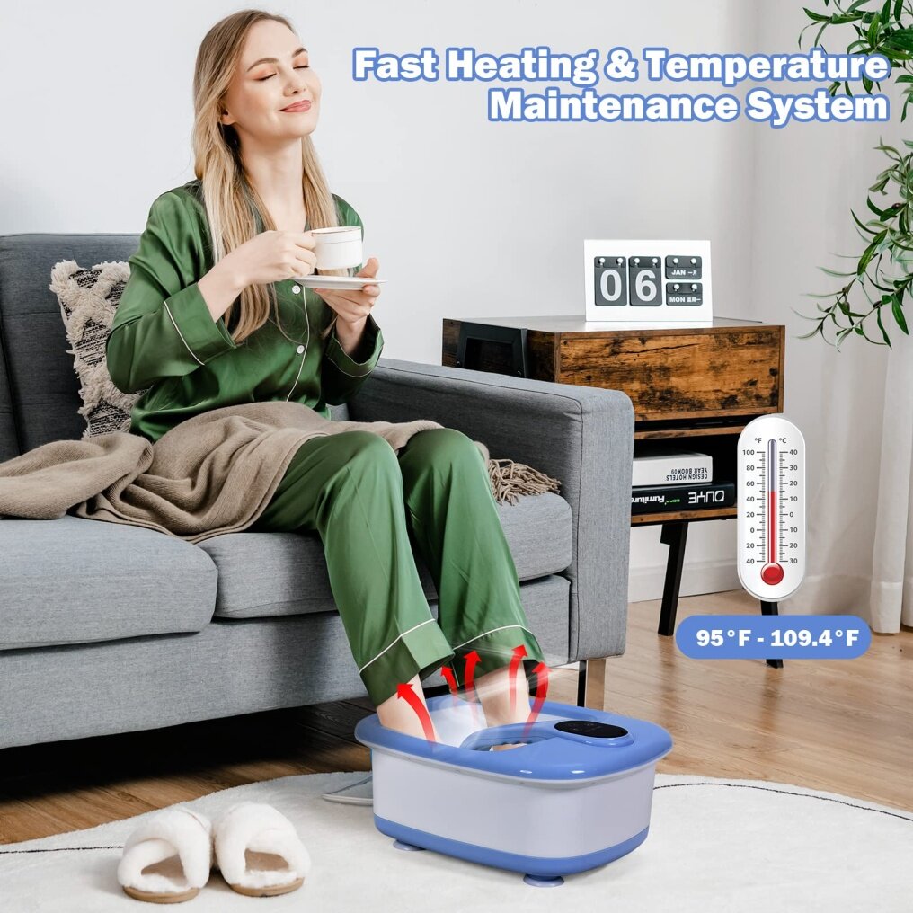 Foot Spa Bath Massager with Automatic Massage Rollers