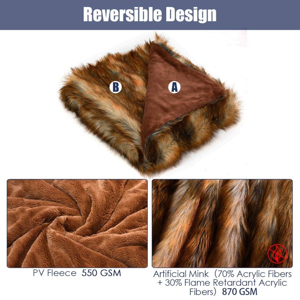 All Season Fluffy Ultra Soft Fuzzy Bed Blankets (58" x 84")