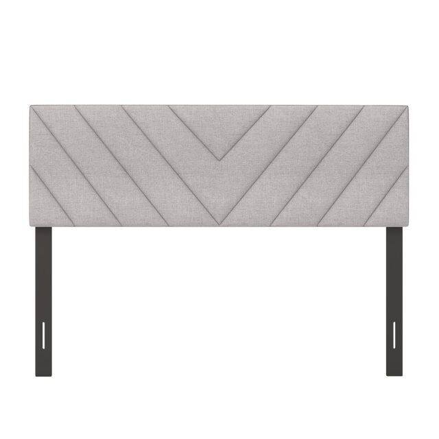 KOMFOTT Linen Fabric Upholstered Headboard for Full/Queen Size Bed, Gray
