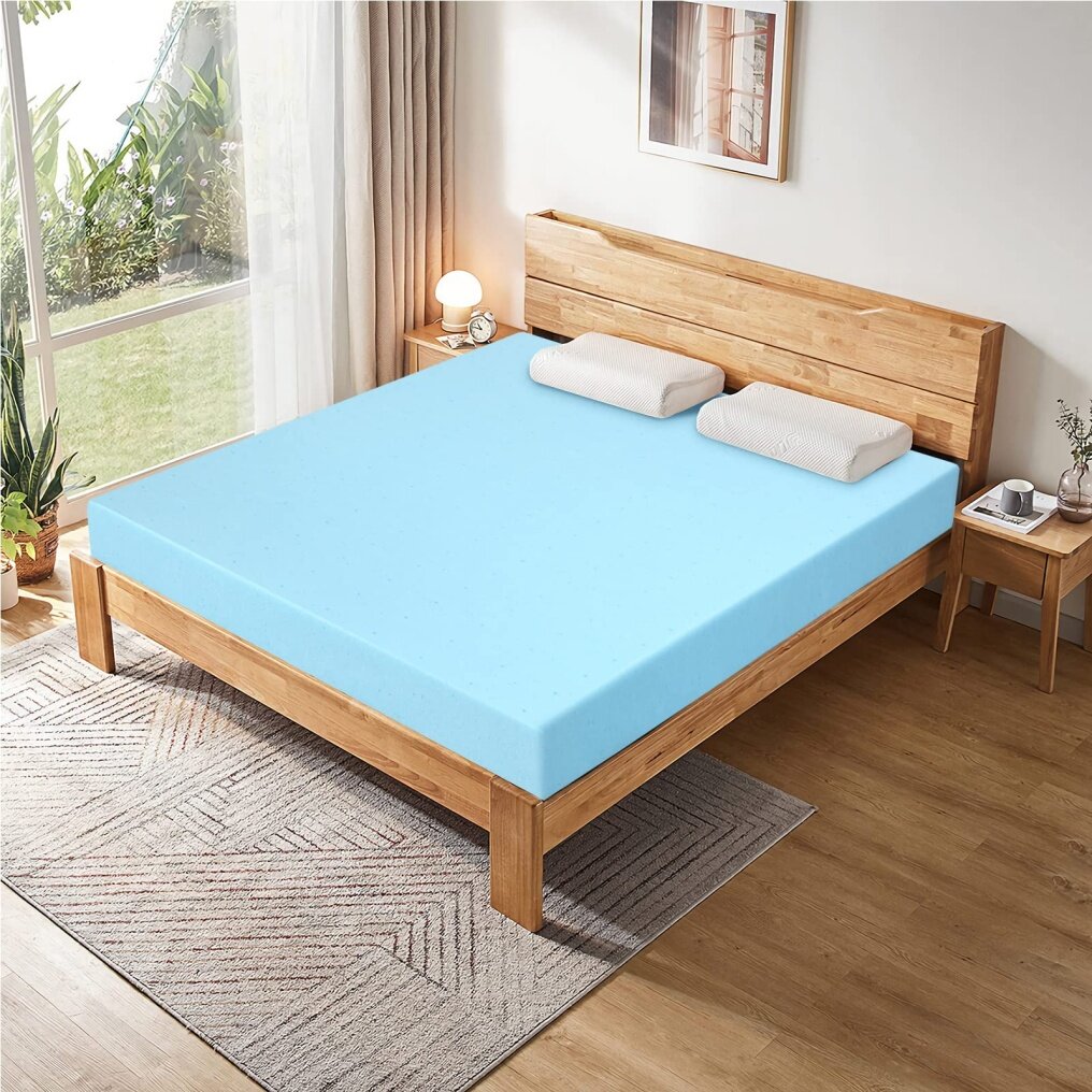 KOMFOTT Mattress Topper, 3 Inch Ventilated Gel Memory Foam Mattress Topper for Twin Size Bed