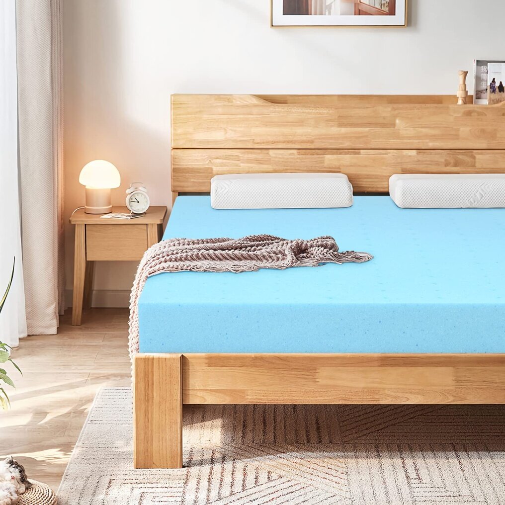 KOMFOTT Mattress Topper, 3 Inch Ventilated Gel Memory Foam Mattress Topper for Twin Size Bed