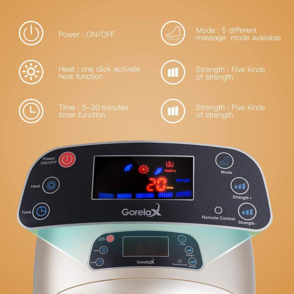 Air Compression Foot Massager with 5 Massage Modes Fit for Big Feet