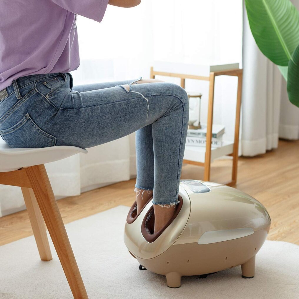 Air Compression Foot Massager with 5 Massage Modes Fit for Big Feet