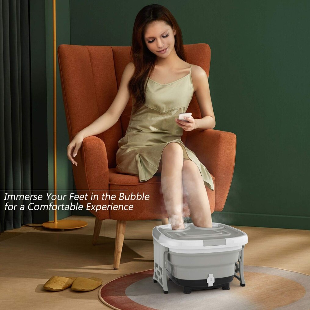 Collapsible 6 in 1 Foot Spa/Bath Massager with Time & Temperature Settings