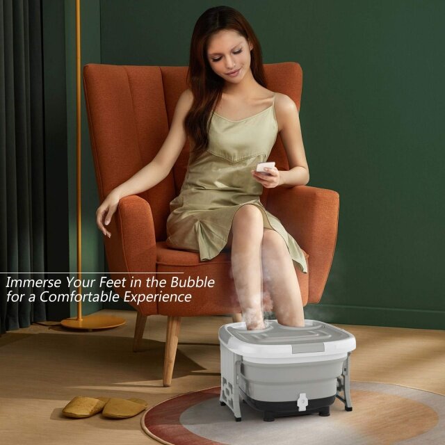 Collapsible 6 in 1 Foot Spa/Bath Massager with Time & Temperature Settings