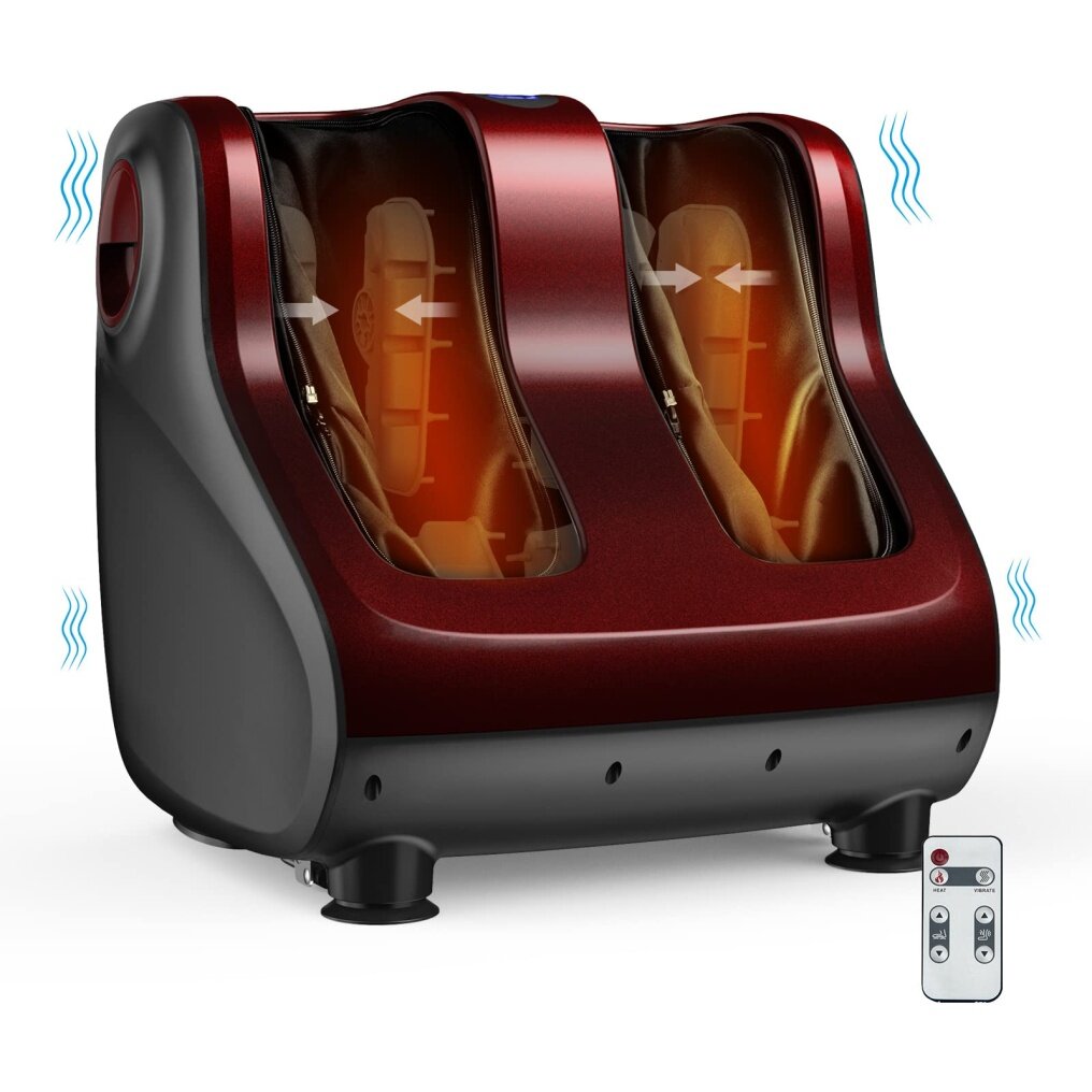 Shiatsu Foot and Calf Massager w/ Adjustable Tilt Base, Kneading, Heat