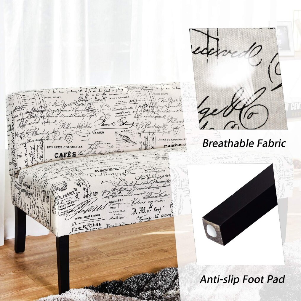 Loveseat Modern Sofa Chair without Arm for Living Room