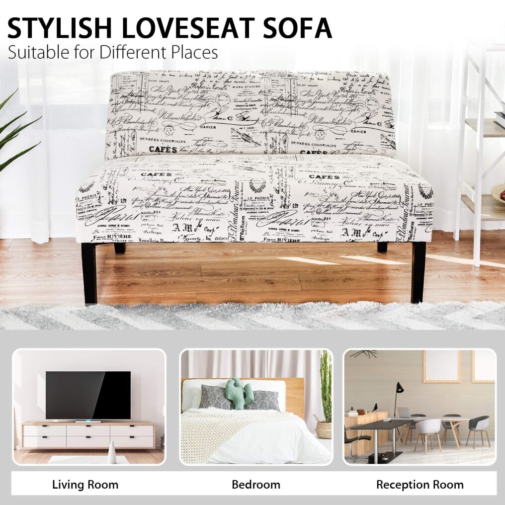 Loveseat Modern Sofa Chair without Arm for Living Room