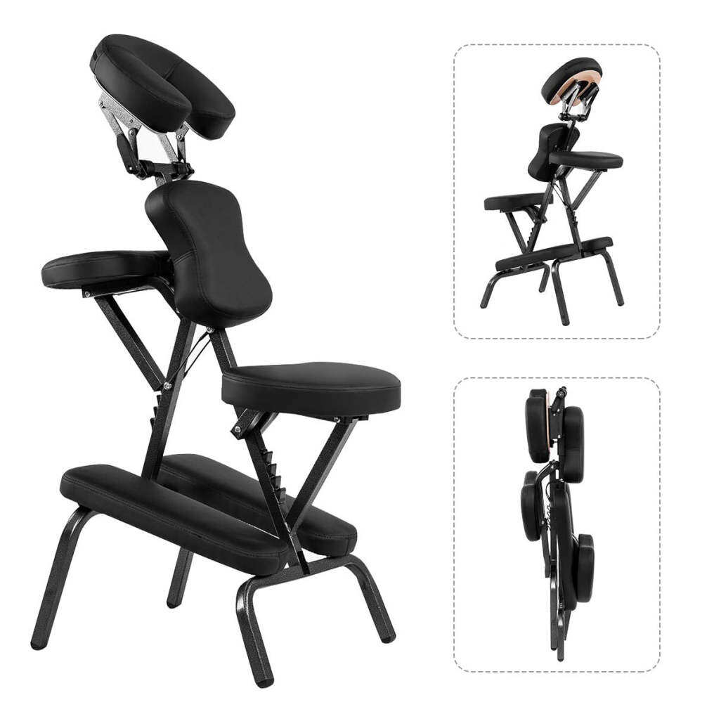 Komfott Portable Light Weight Massage Chair Travel Massage Tattoo Spa Chair w/Carrying Bag