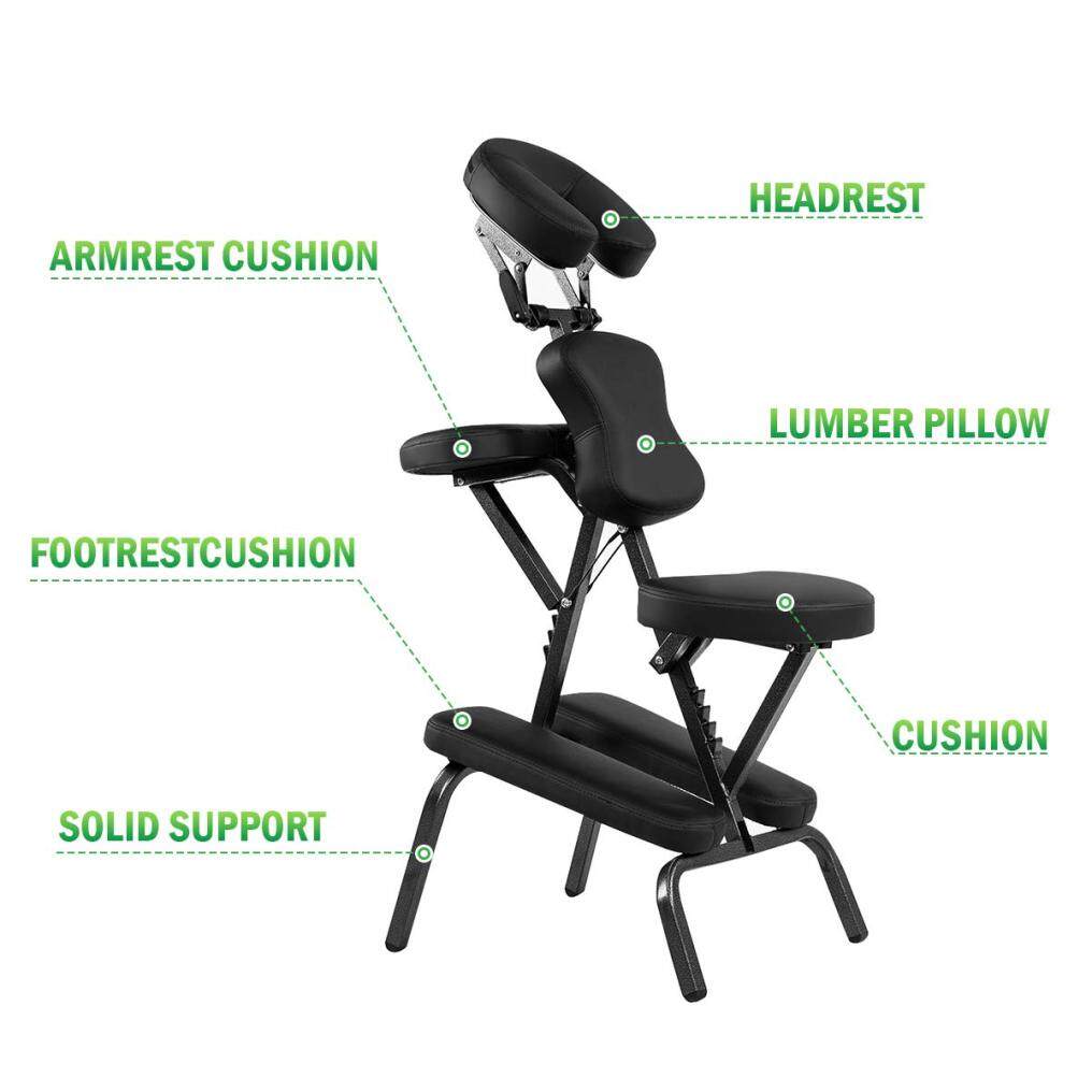 Komfott Portable Light Weight Massage Chair Travel Massage Tattoo Spa Chair w/Carrying Bag
