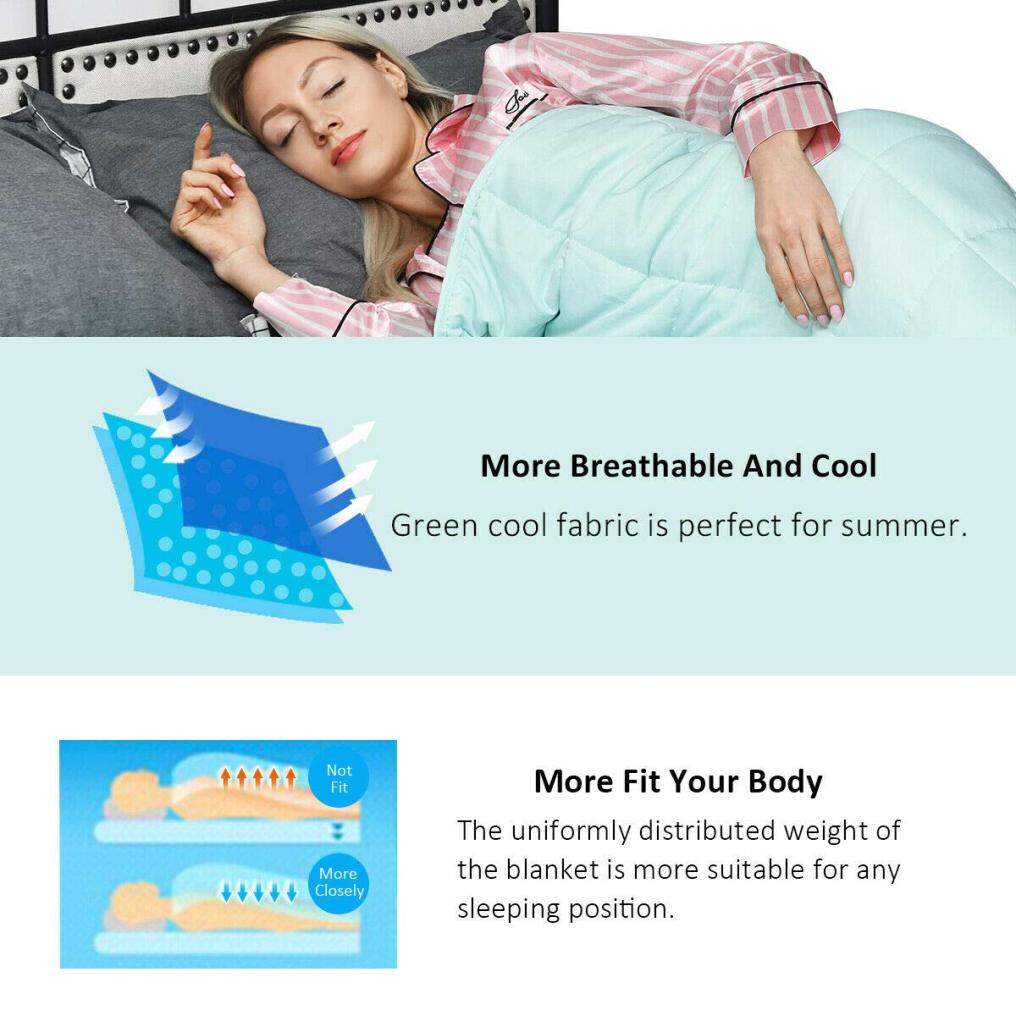 Cooling Weighted Blanket for Kids/Adults, Premium Heavy Blankets for Quality Sleep