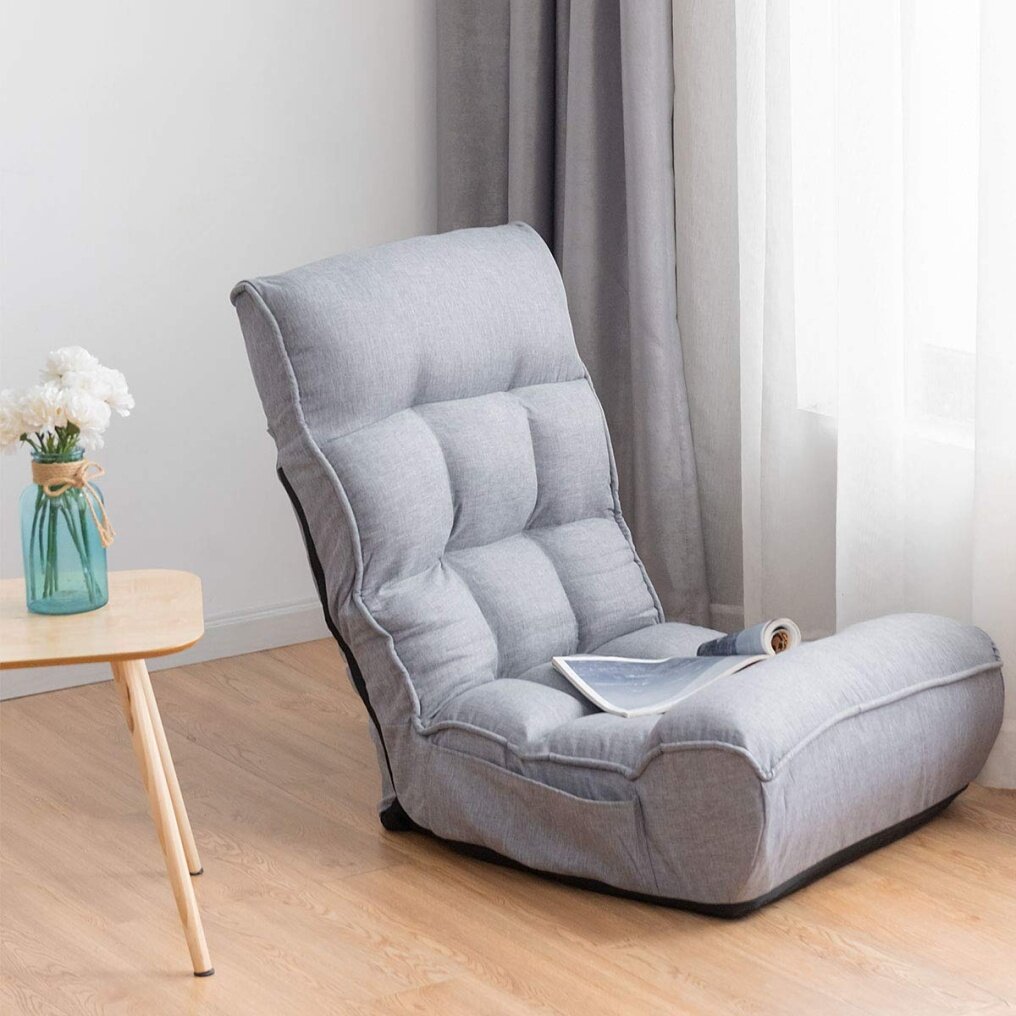 Komfott Folding Floor Gaming Chair Sleeper 4-Position Adjustable